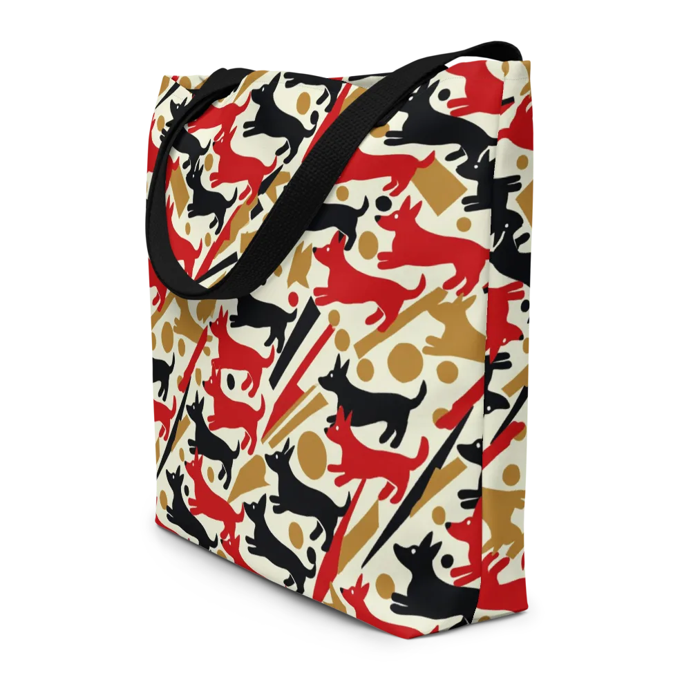Redline Hounds on Large Tote Bag W/ Pocket — Front