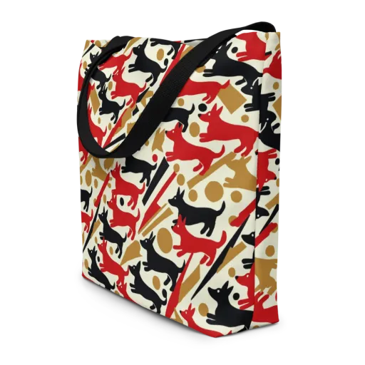 Redline Hounds on a Large Tote Bag W/ Pocket