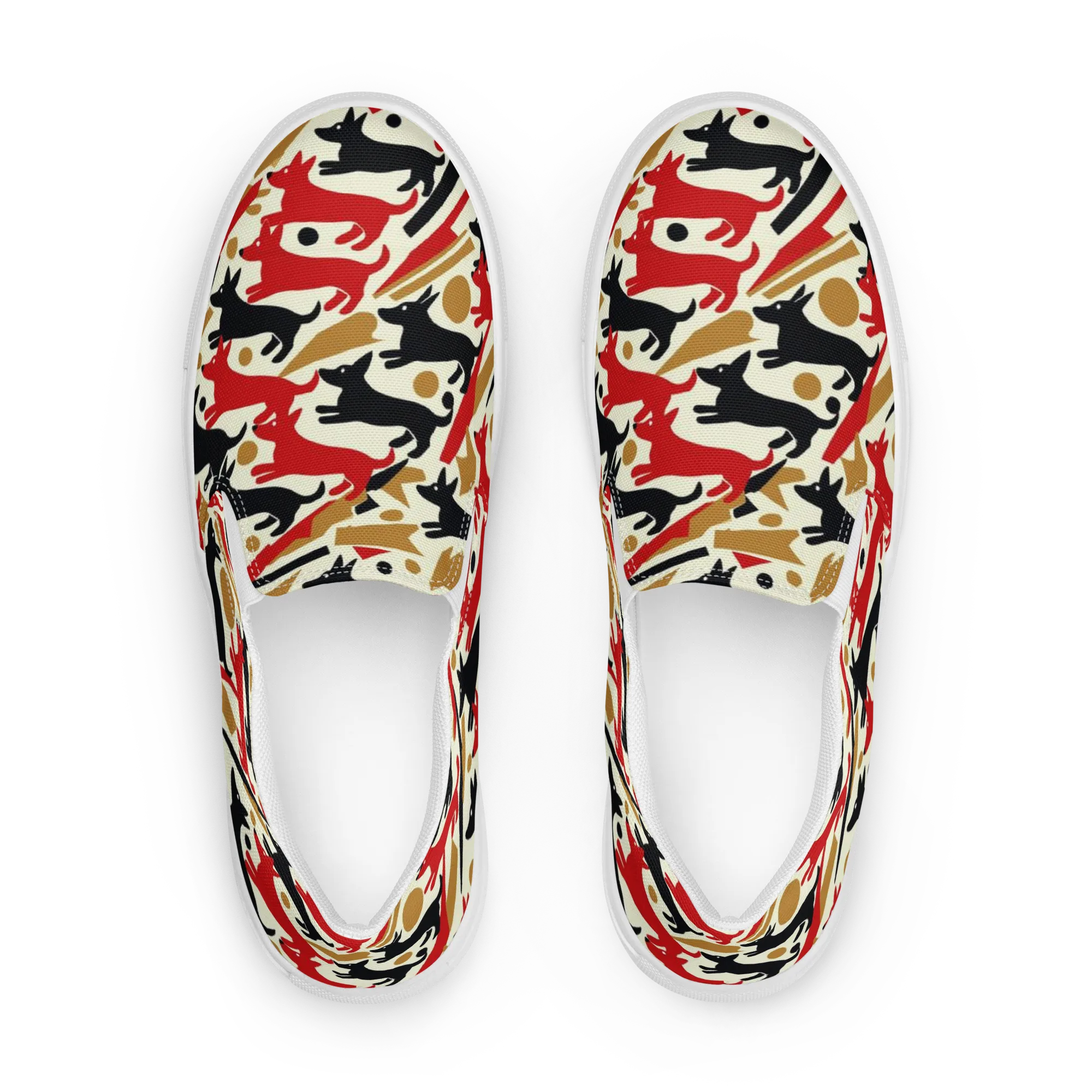Redline Hounds on Women's Slip-On Canvas Shoes — Front