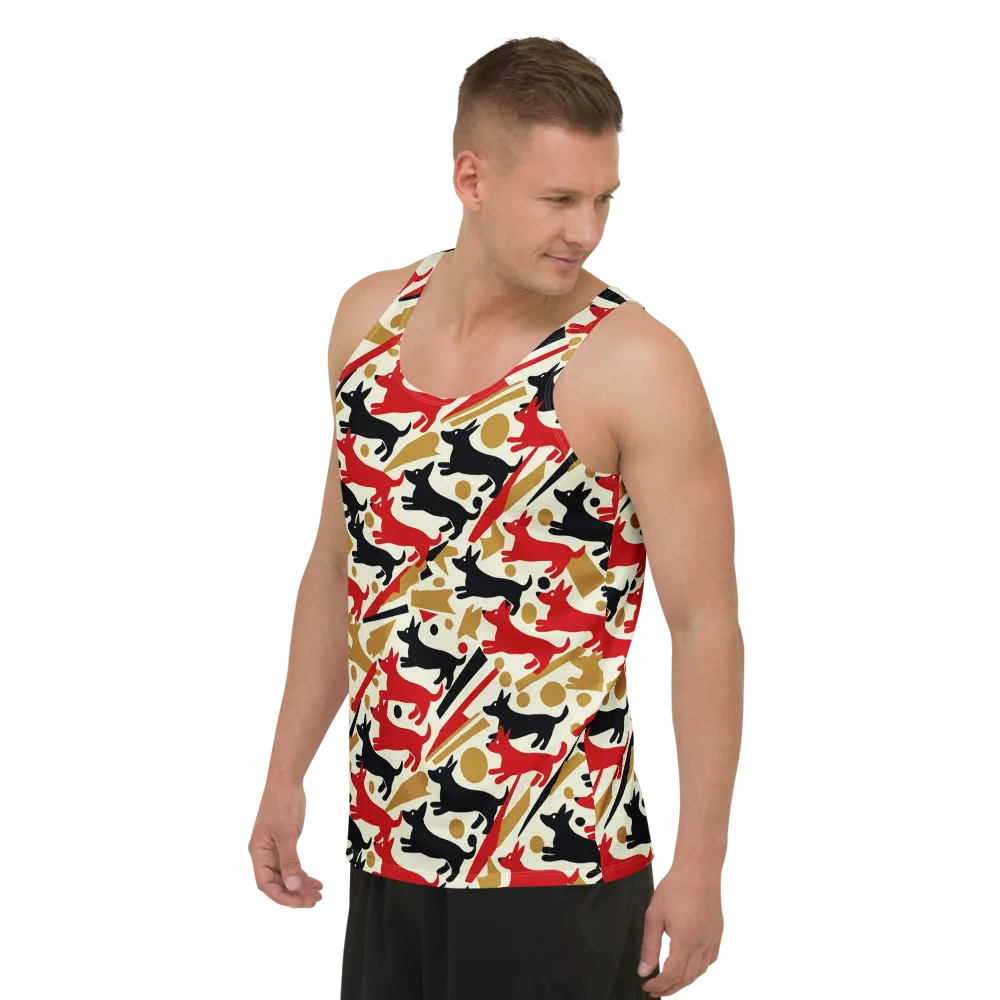 Redline Hounds on Men's Tank Top — Left Front
