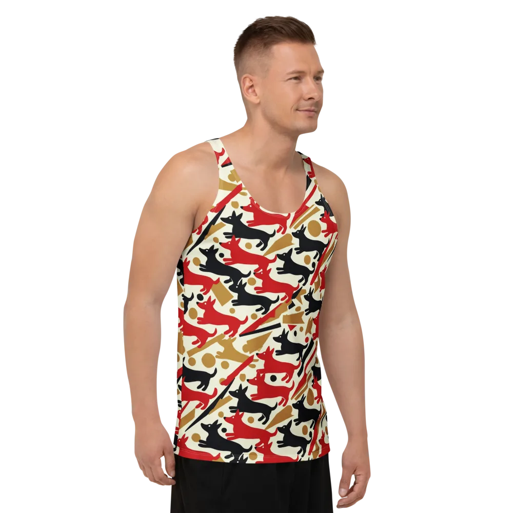Redline Hounds on Men's Tank Top — Right Front