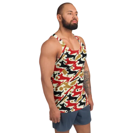 Redline Hounds on a Men's Tank Top