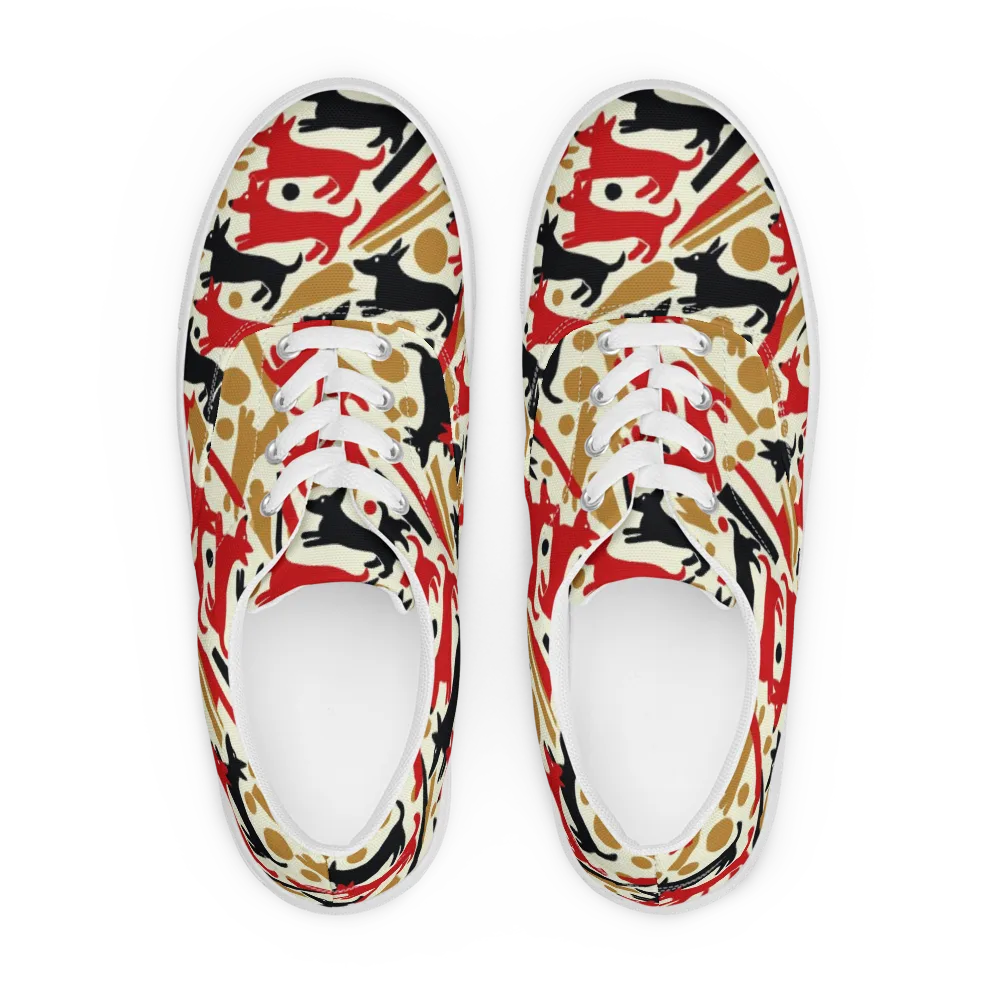 Redline Hounds on Men's Lace-Up Canvas Shoes — Front