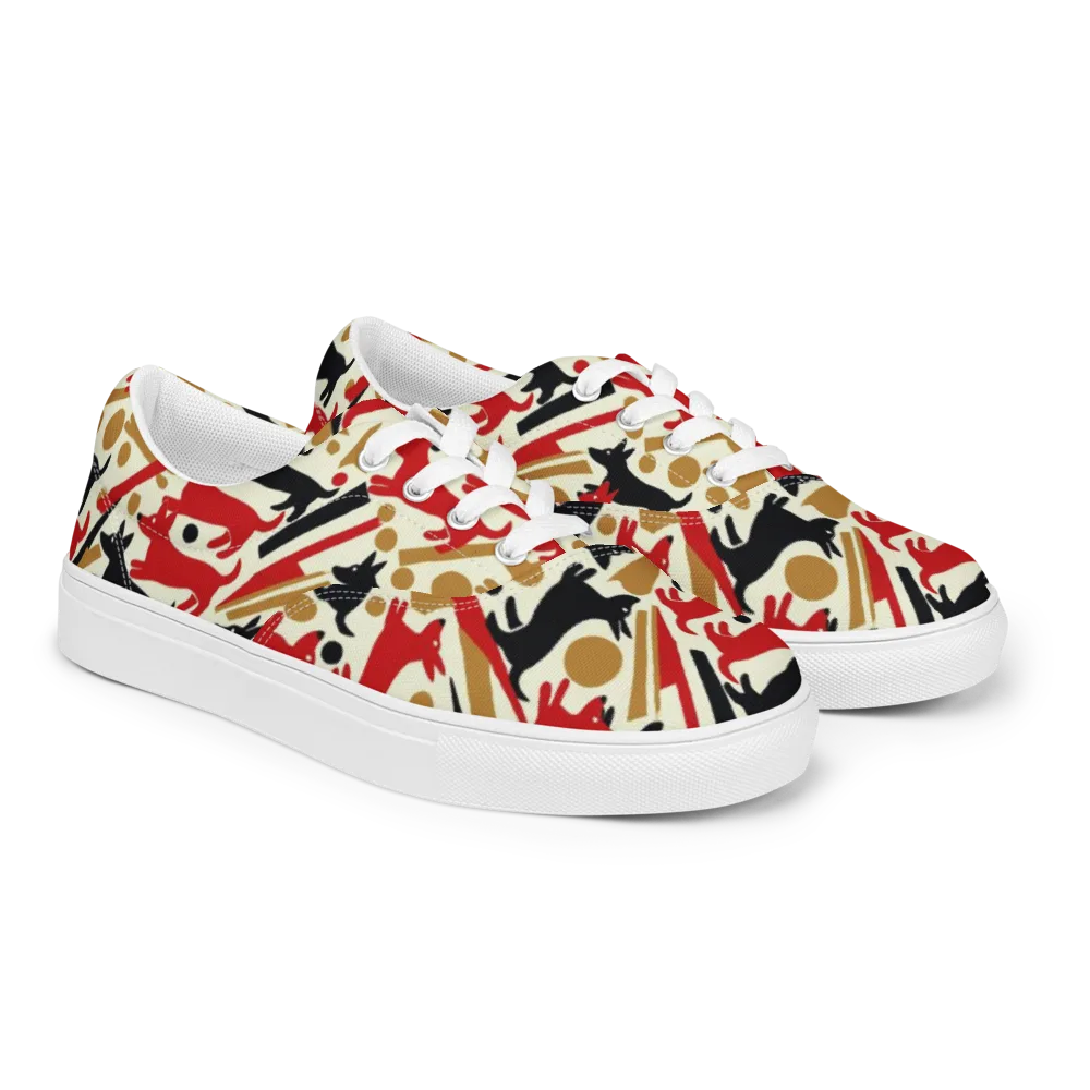 Redline Hounds on Men's Lace-Up Canvas Shoes — Right Front