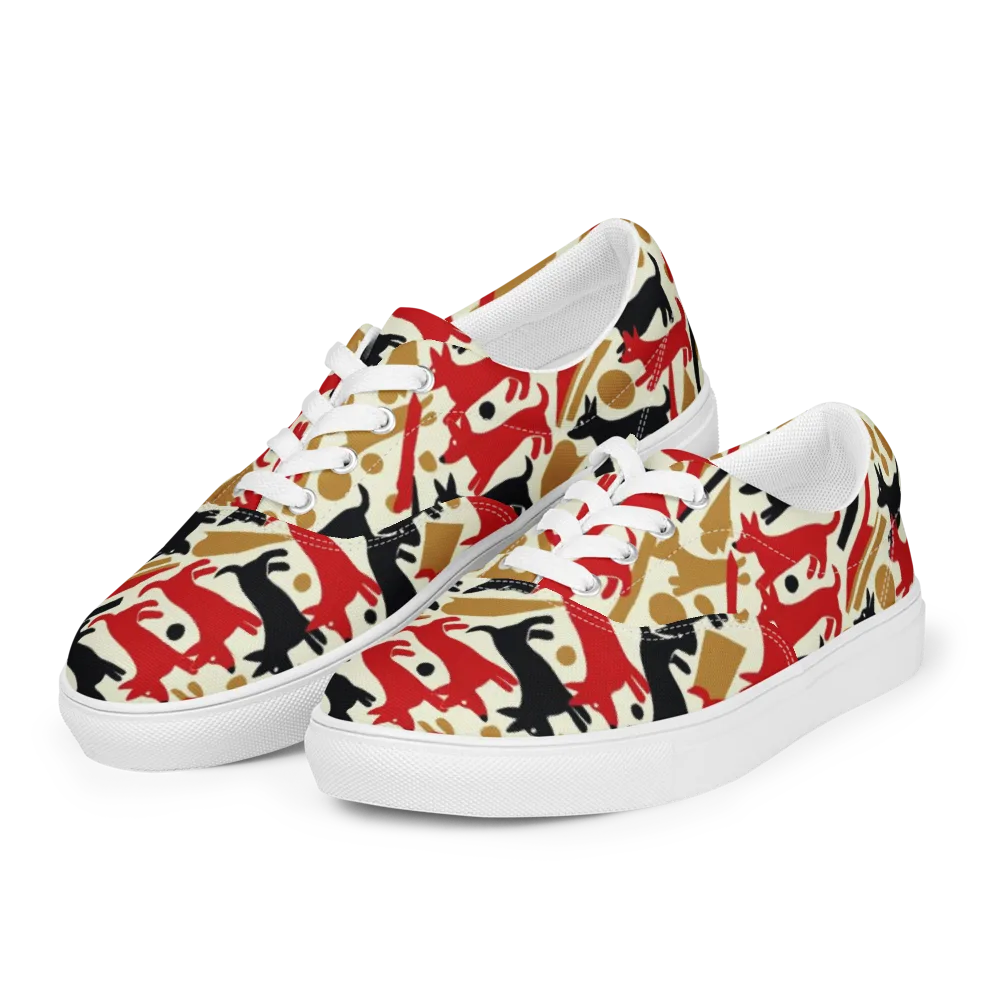 Redline Hounds on Men's Lace-Up Canvas Shoes — Left Front