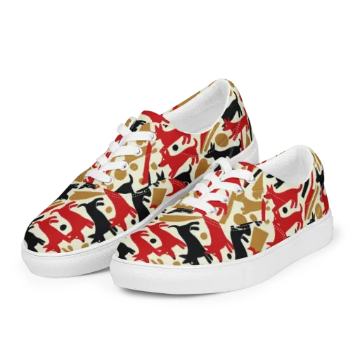 Redline Hounds on a Men's Lace-Up Canvas Shoes