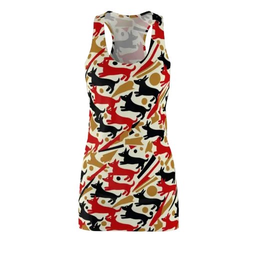 Redline Hounds on a Racerback Dress