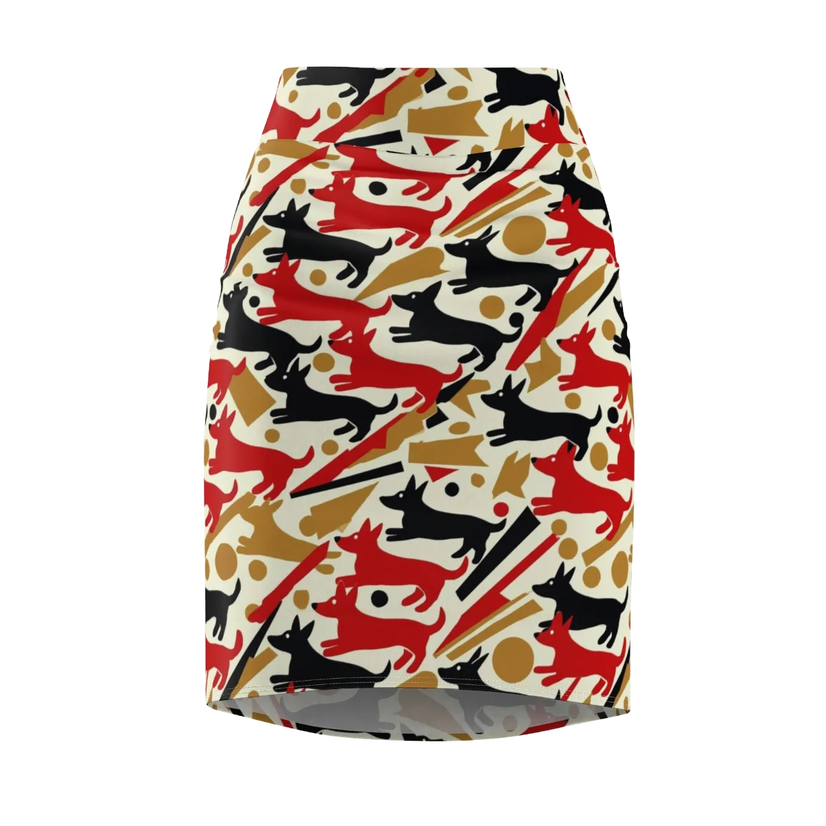 Redline Hounds on Pencil Skirt — Front