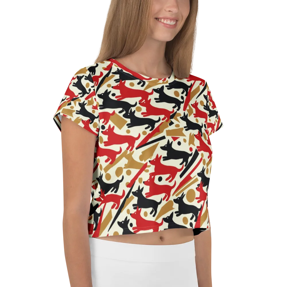 Redline Hounds on Crop Tee — Right