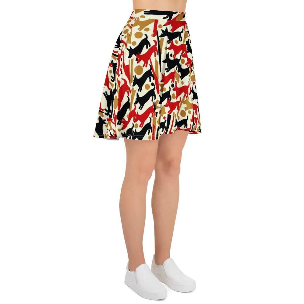 Redline Hounds on Skater Skirt — Right