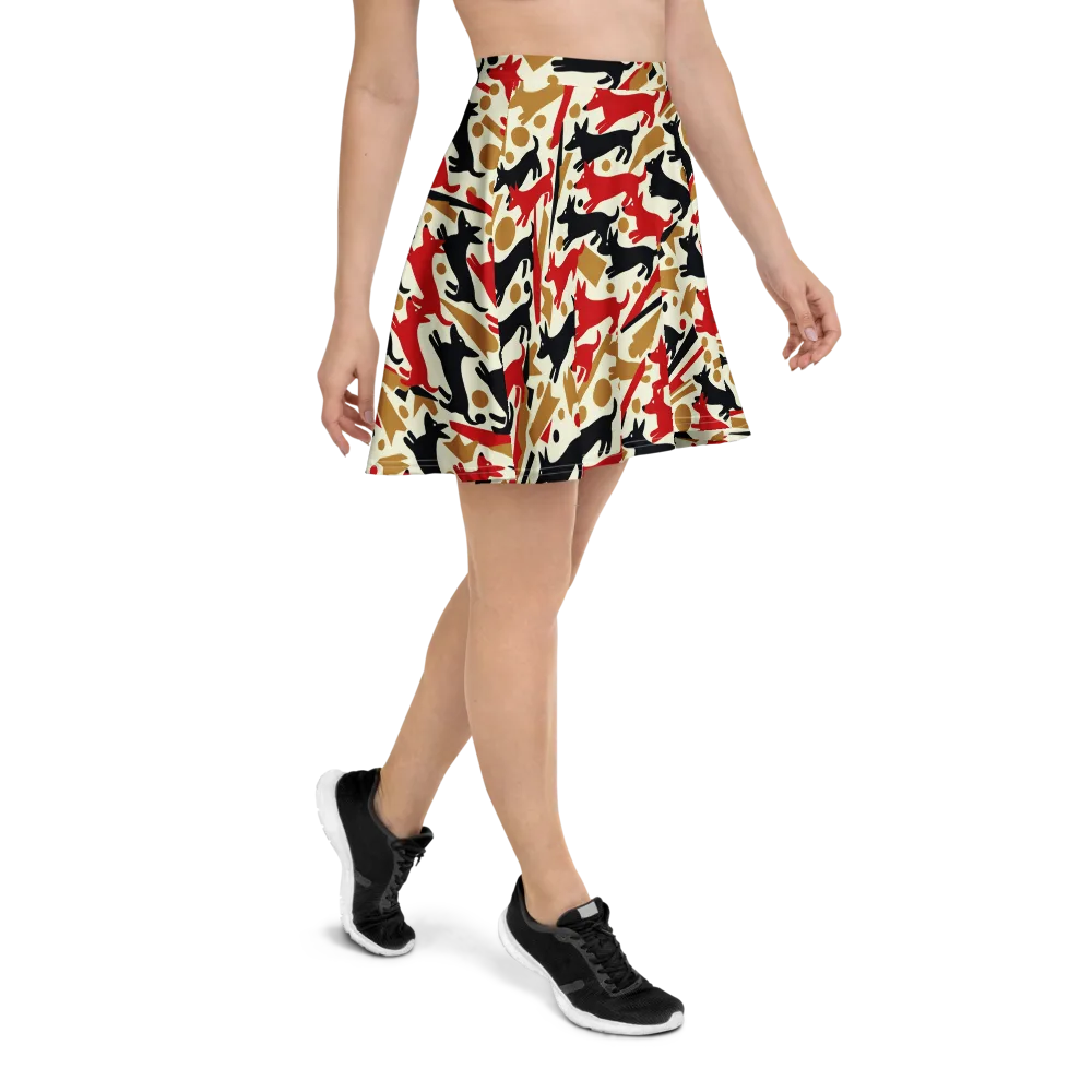 Redline Hounds on Skater Skirt — Right