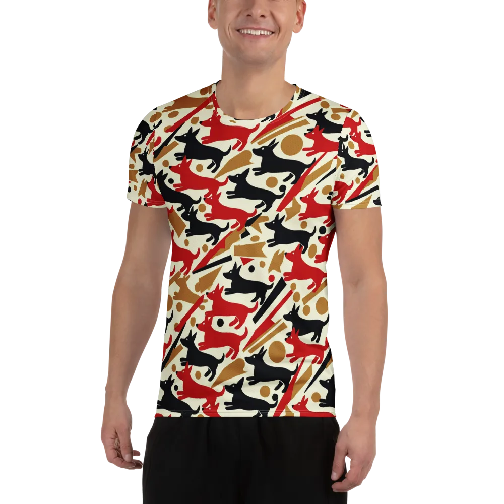 Redline Hounds on Men's Athletic T-Shirt — Front