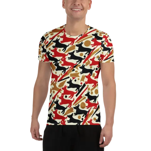 Redline Hounds on a Men's Athletic T-Shirt