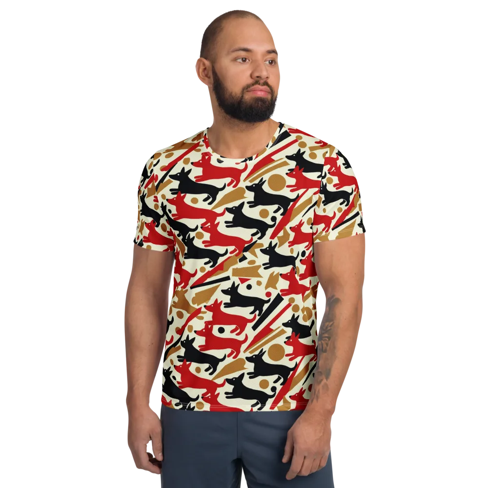 Redline Hounds on Men's Athletic T-Shirt — Front
