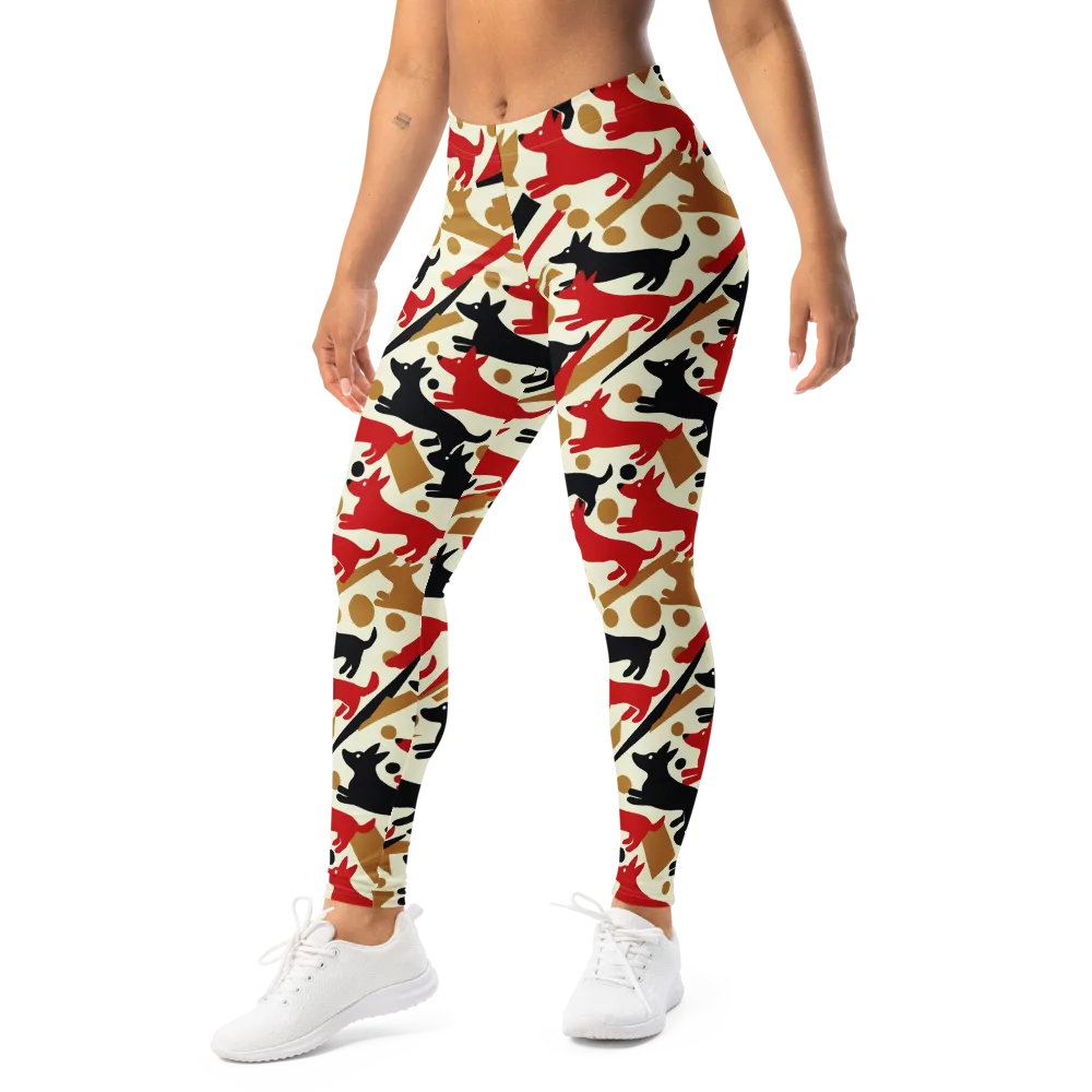 Redline Hounds on Leggings — Left Front