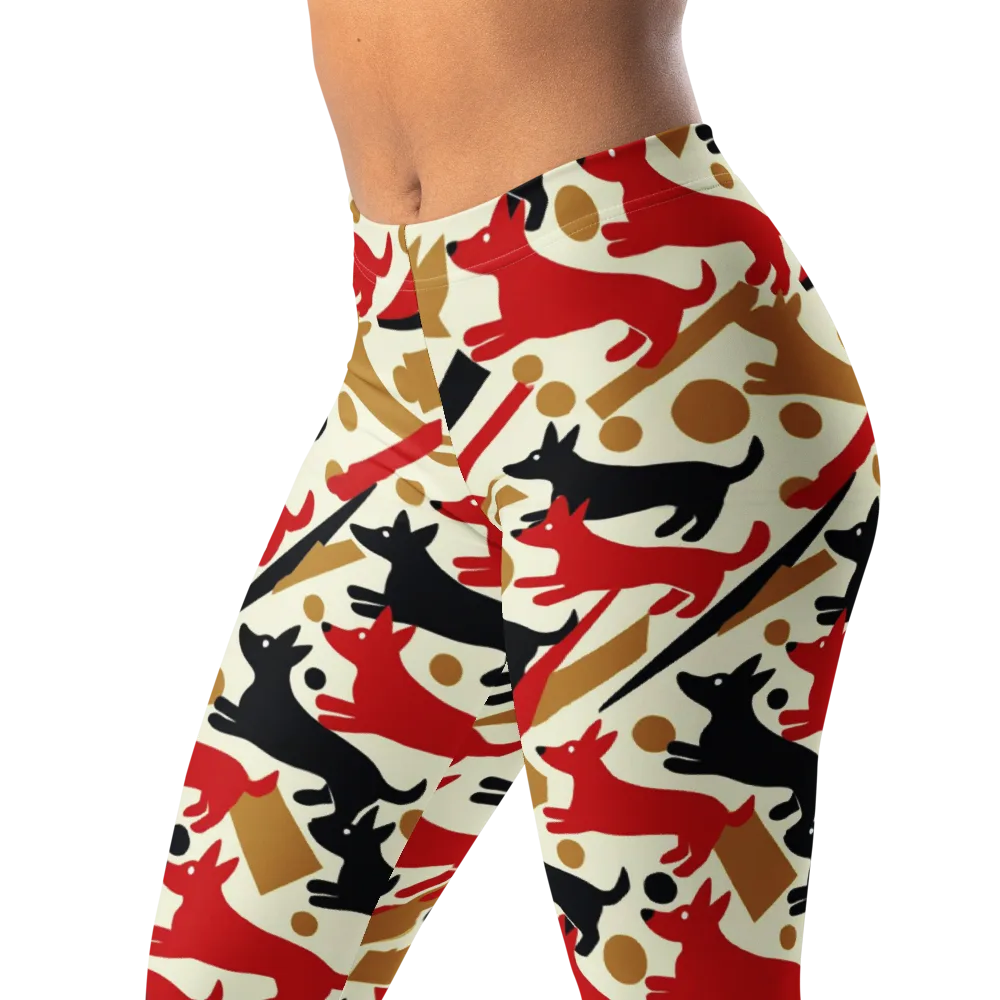 Redline Hounds on Leggings — Left Front