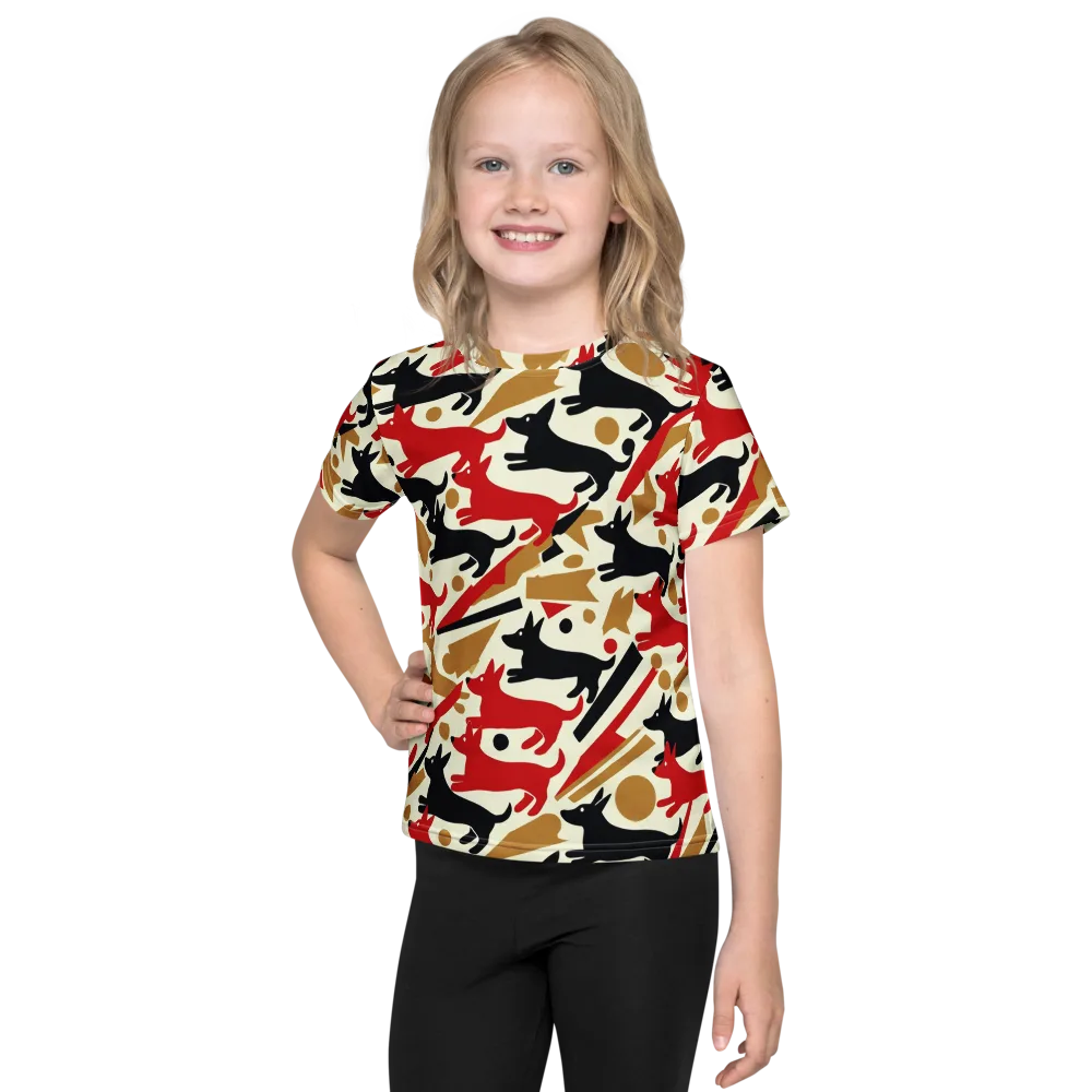 Redline Hounds on Kids Crew Neck T-Shirt — Front