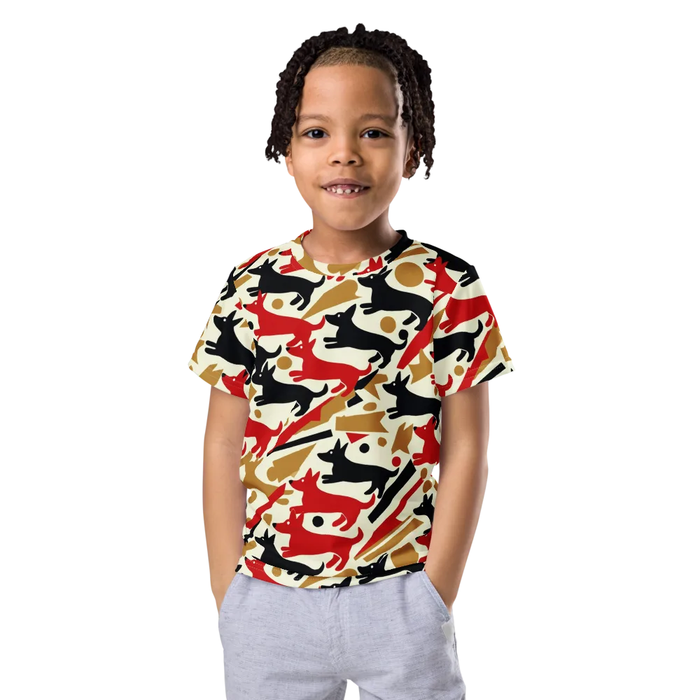 Redline Hounds on Kids Crew Neck T-Shirt — Front
