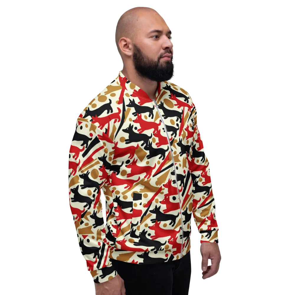 Redline Hounds on Bomber Jacket — Right