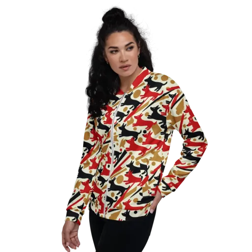 Redline Hounds on a Bomber Jacket