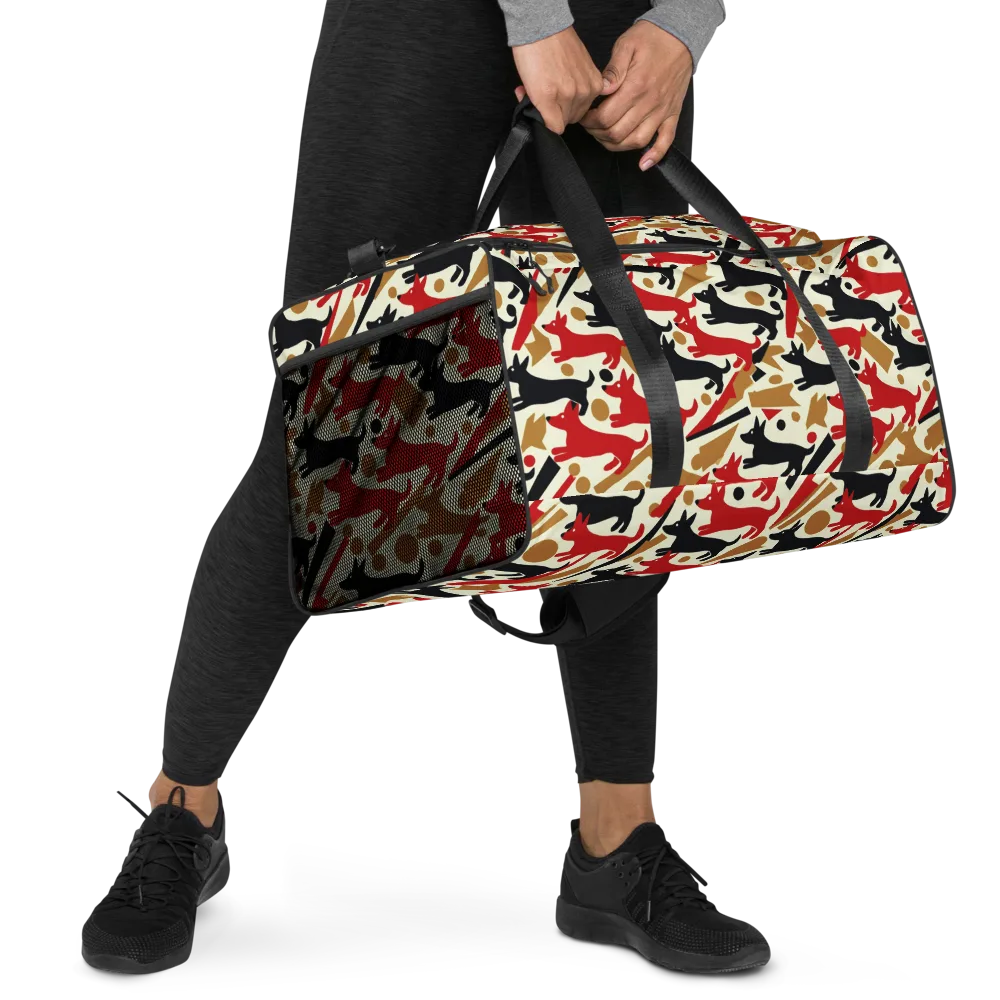 Redline Hounds on Duffle Bag — Right Front