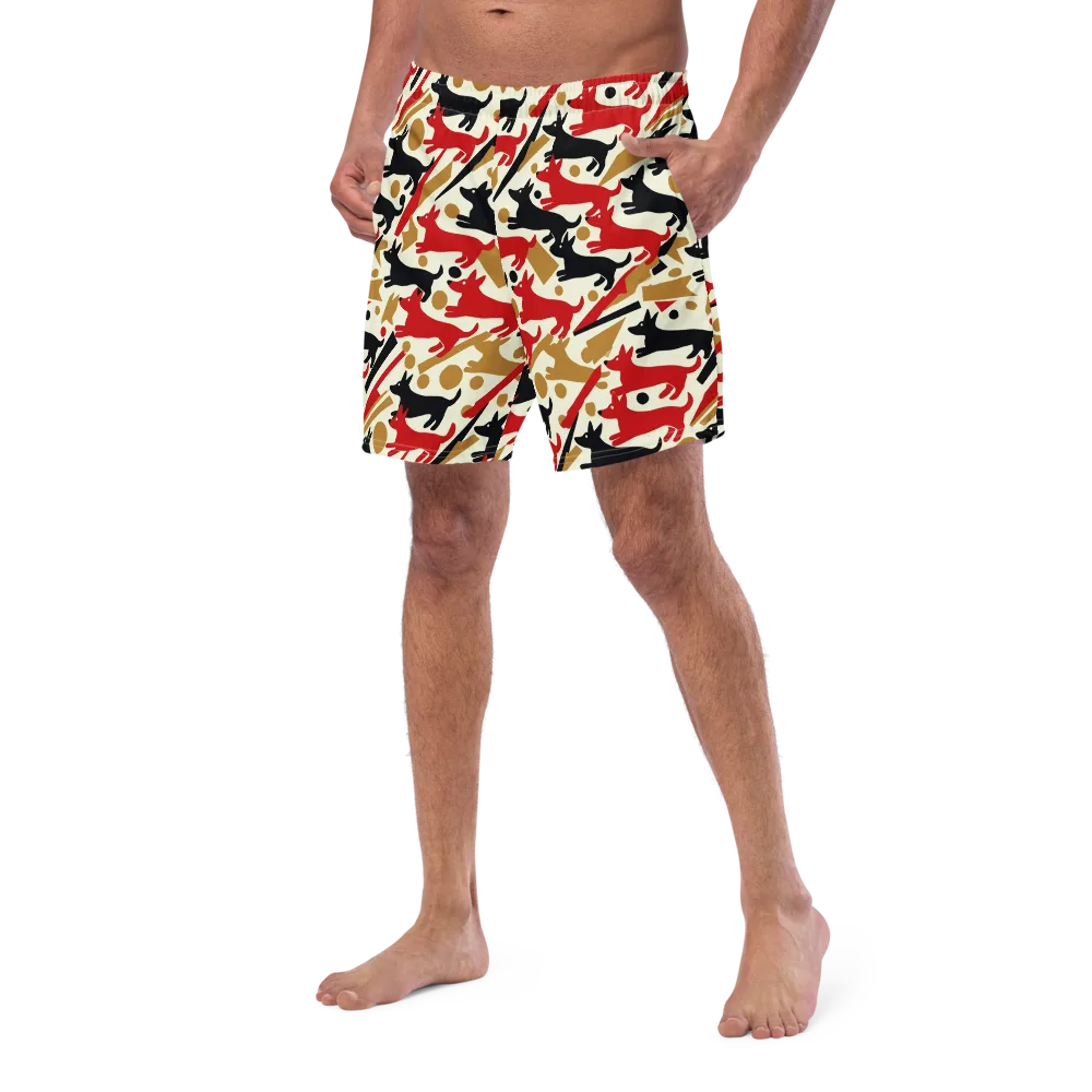 Redline Hounds on Swim Trunks — Left Front