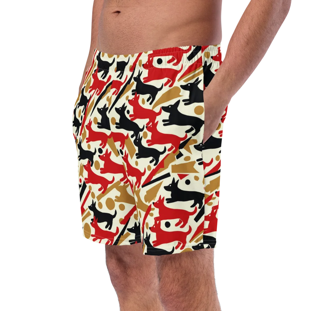 Redline Hounds on Swim Trunks — Left Front