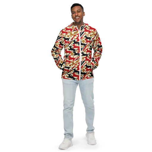 Redline Hounds on a Men's Windbreaker