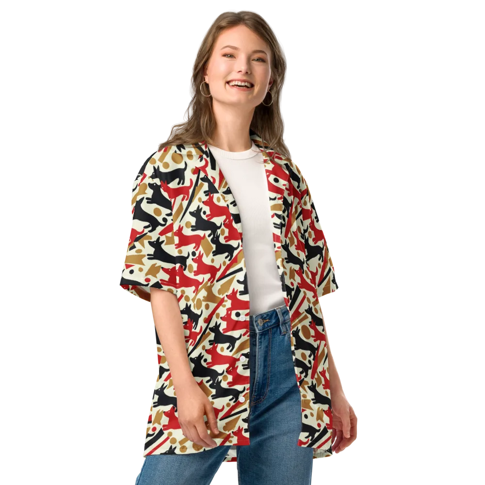 Redline Hounds on Button Shirt — Front