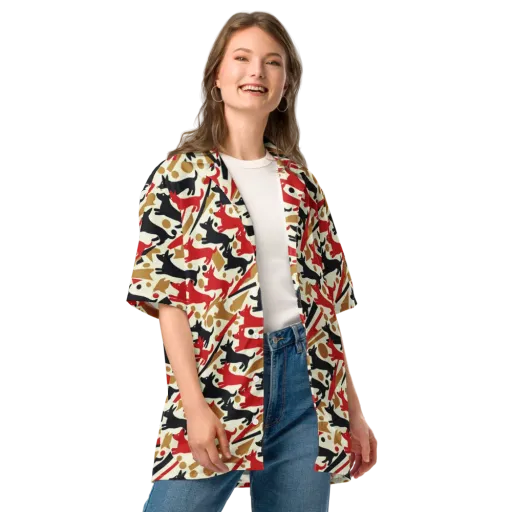 Redline Hounds on a Button Shirt