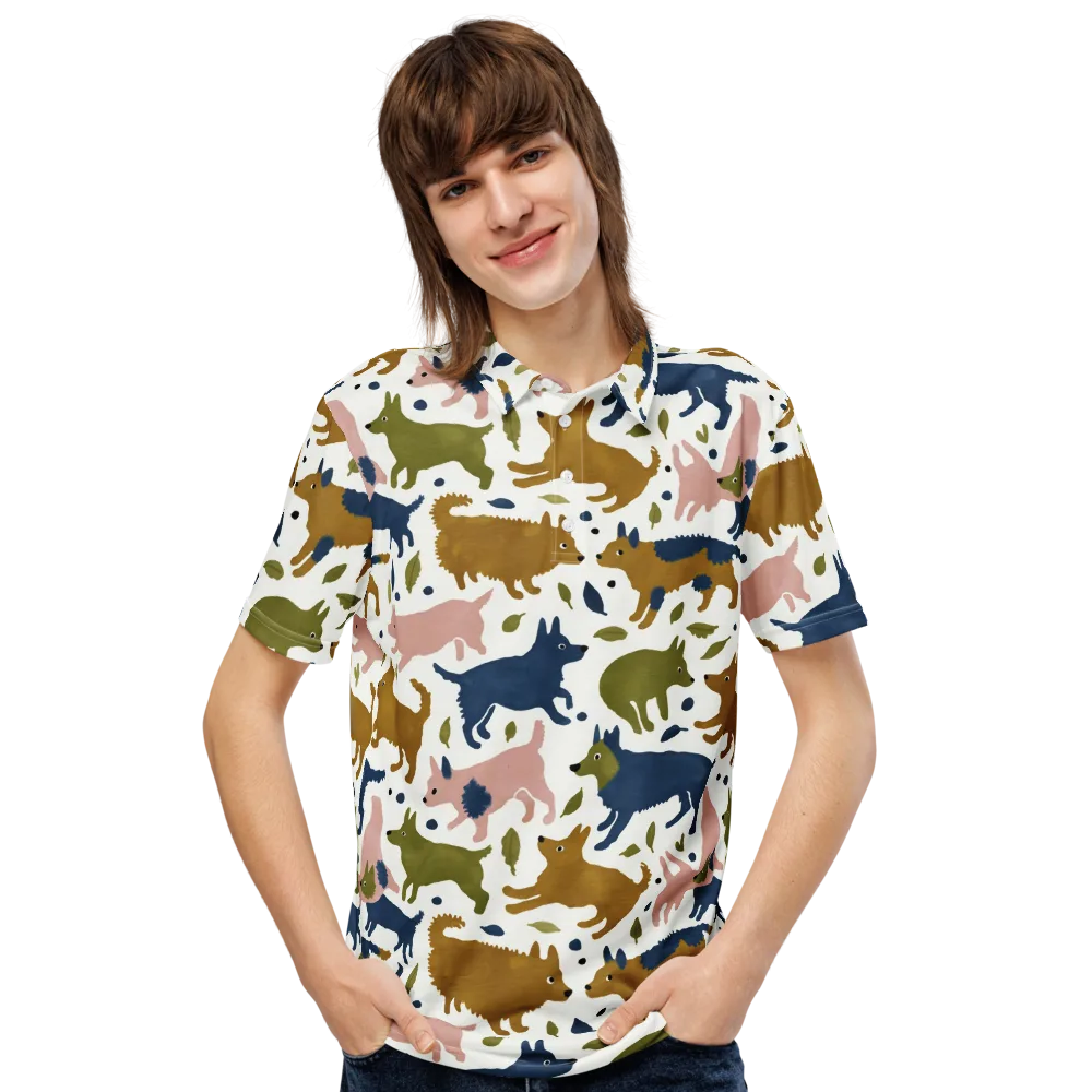 Woodland Zoom on Men's Slim Fit Polo Shirt — Front