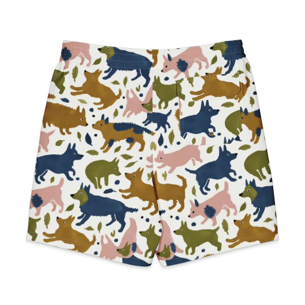 Woodland Zoom on Men's Board Shorts — Back