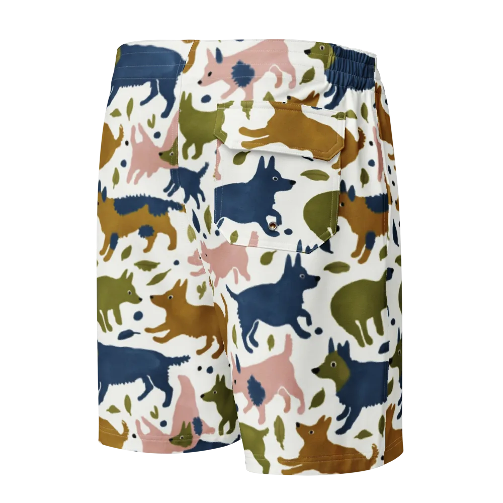 Woodland Zoom on Men's Board Shorts — Back