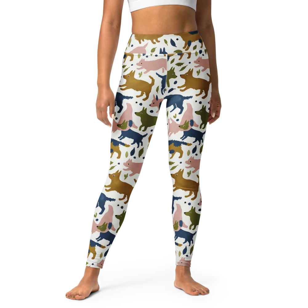 Woodland Zoom on Yoga Leggings — Front