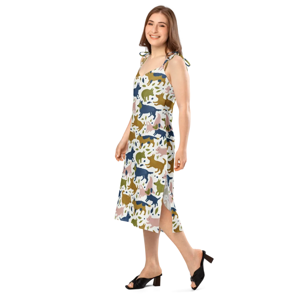 Woodland Zoom on Slip Dress — Left Front