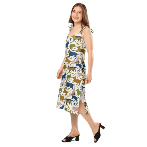 Woodland Zoom on a Slip Dress