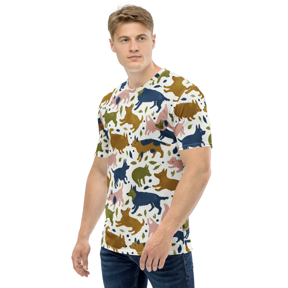 Woodland Zoom on Men's Crew Neck T-Shirt — Left