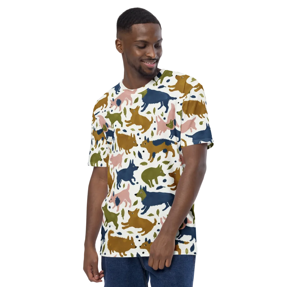 Woodland Zoom on Men's Crew Neck T-Shirt — Left