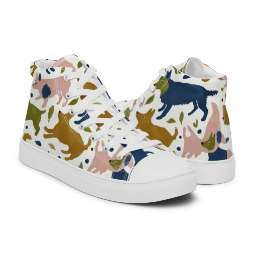 Woodland Zoom on a Men's High Top Canvas Shoes