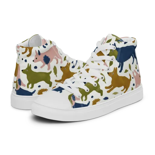 Woodland Zoom on a Women's High Top Canvas Shoes