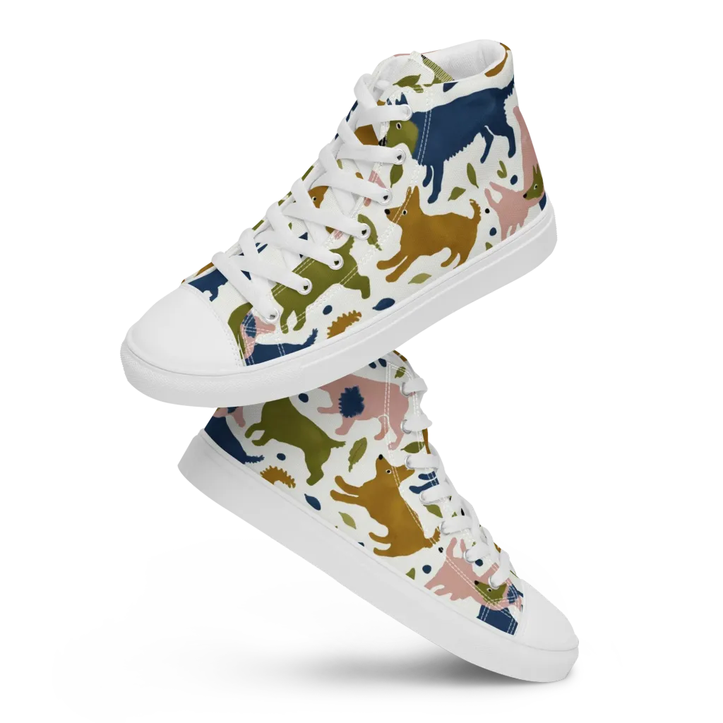 Woodland Zoom on Women's High Top Canvas Shoes — Front