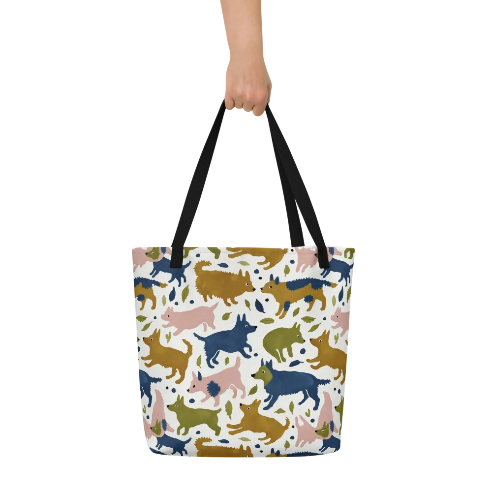 Woodland Zoom on Large Tote Bag W/ Pocket — Front