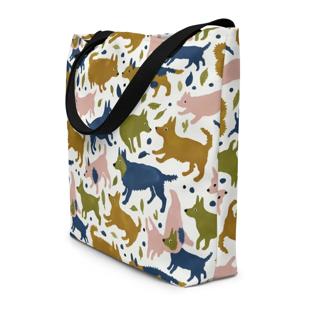 Woodland Zoom on Large Tote Bag W/ Pocket — Front