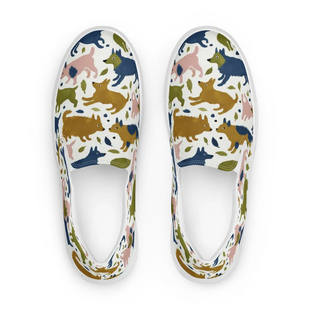 Woodland Zoom on Women's Slip-On Canvas Shoes — Front