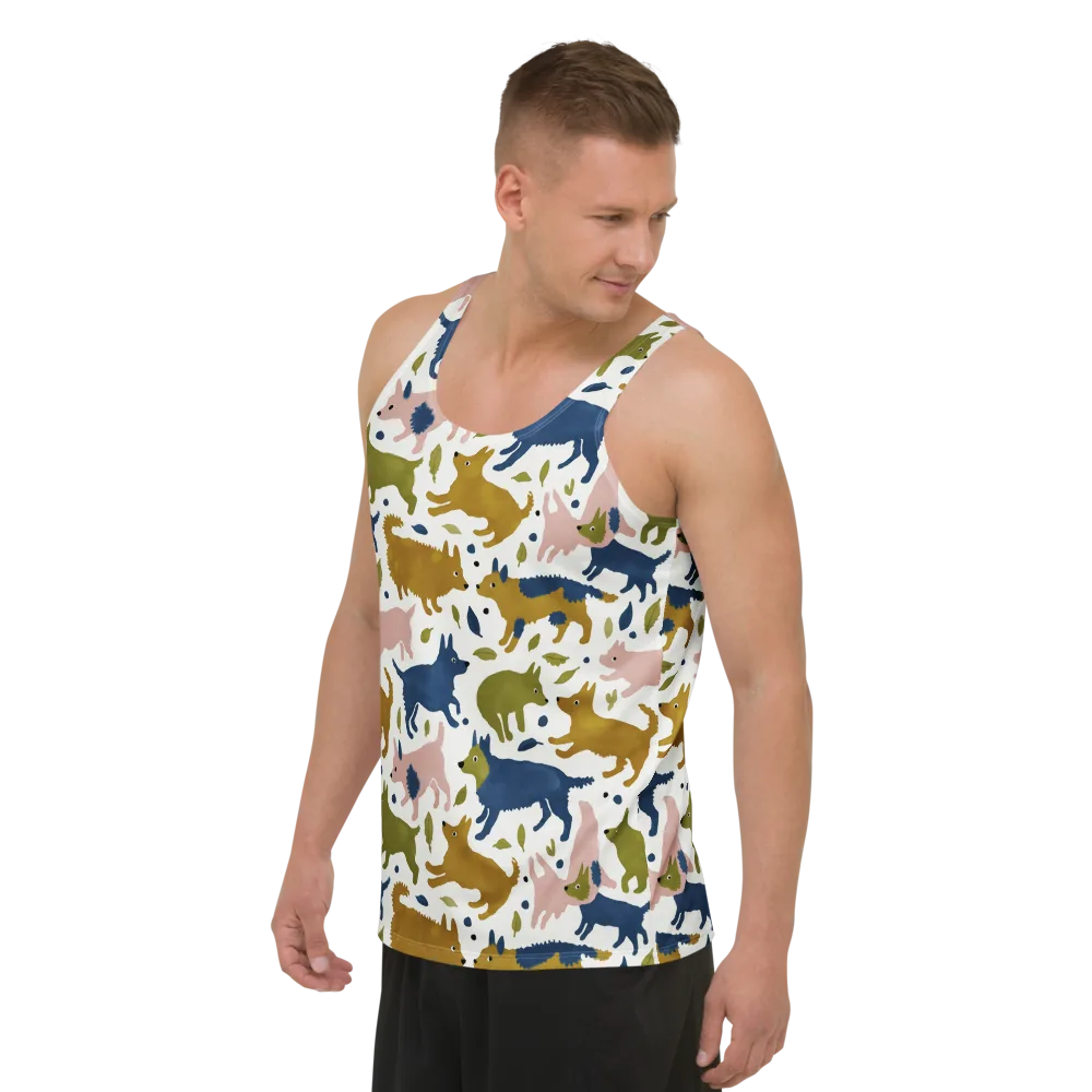 Woodland Zoom on Men's Tank Top — Left Front