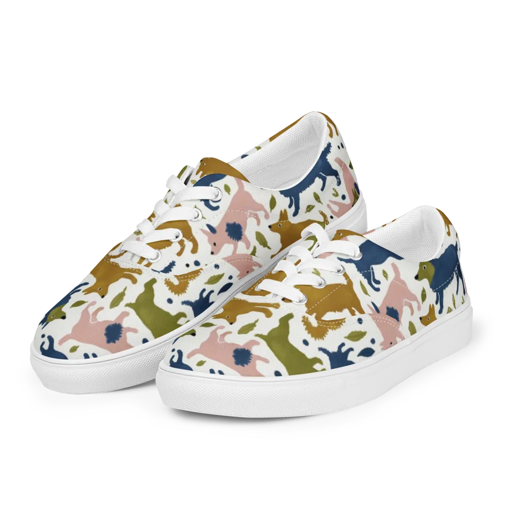 Woodland Zoom on Men's Lace-Up Canvas Shoes — Left Front
