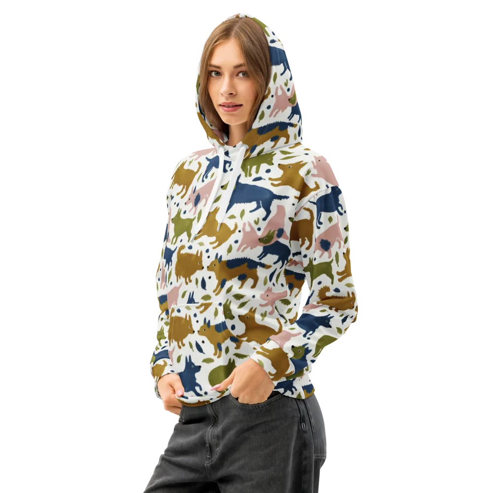 Woodland Zoom on Cotton Hoodie — Left Front