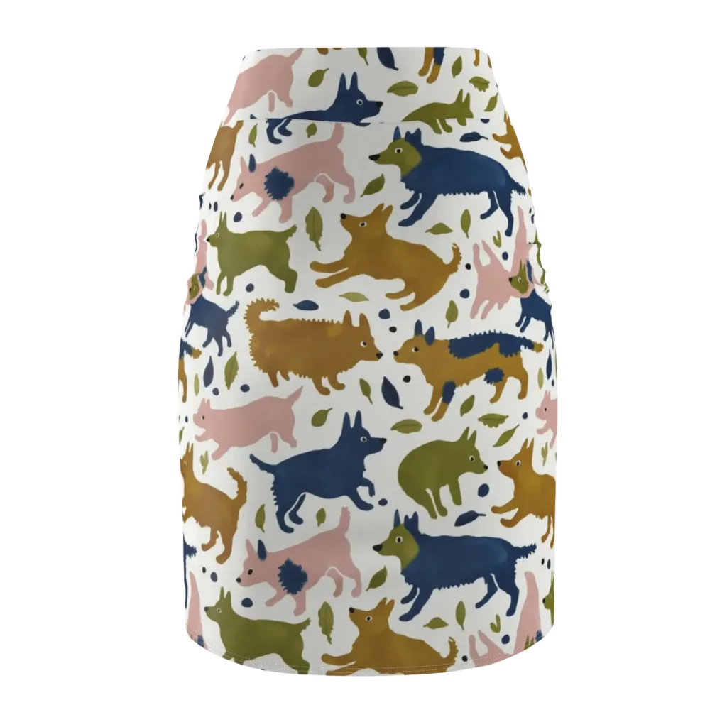 Woodland Zoom on Pencil Skirt — Back