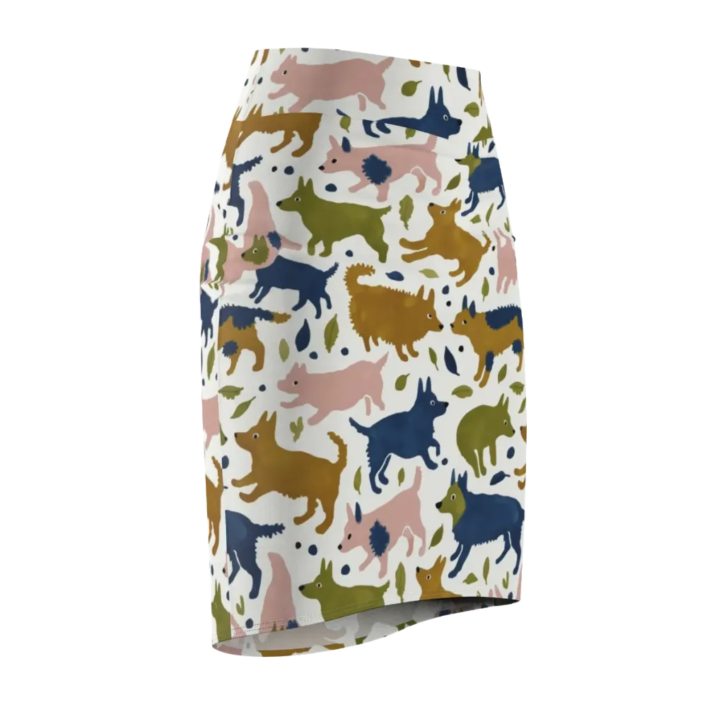 Woodland Zoom on Pencil Skirt — Front Side