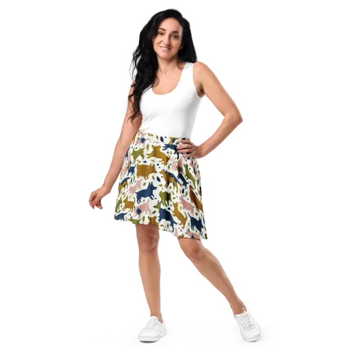 Woodland Zoom on a Skater Skirt